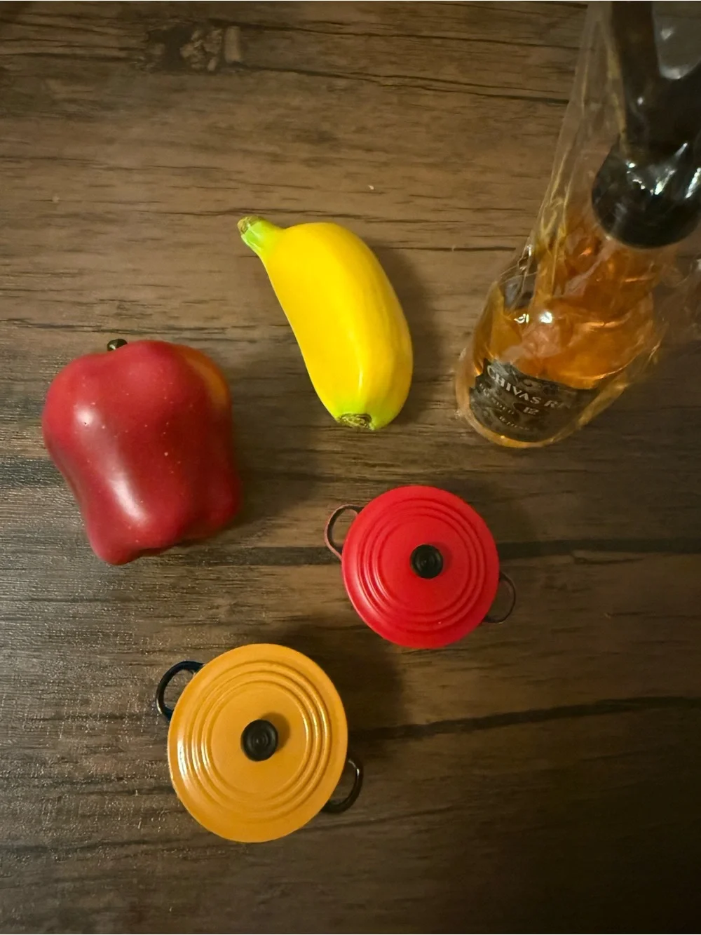 Lot of 5 3D Mini Kitchen Bar Fridge Magnets Bottle Opener Fruit & Pots